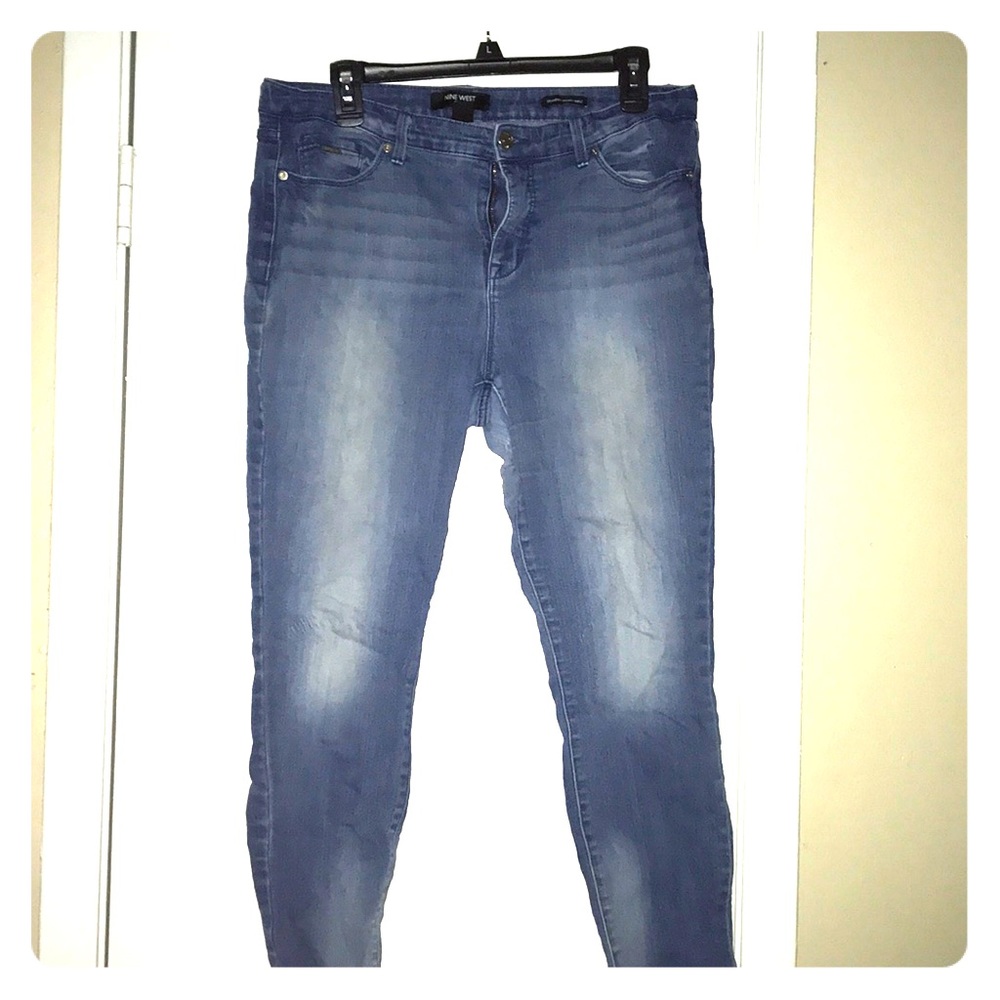 Blue denim jeans